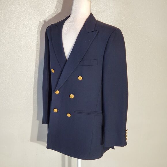 DARKMONT NAVY BLUE BLAZER LONG SLEEVE SIZE 36S - Picture 2 of 7
